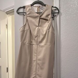 Le Lis Neutral Sleeveless Sheath Dress